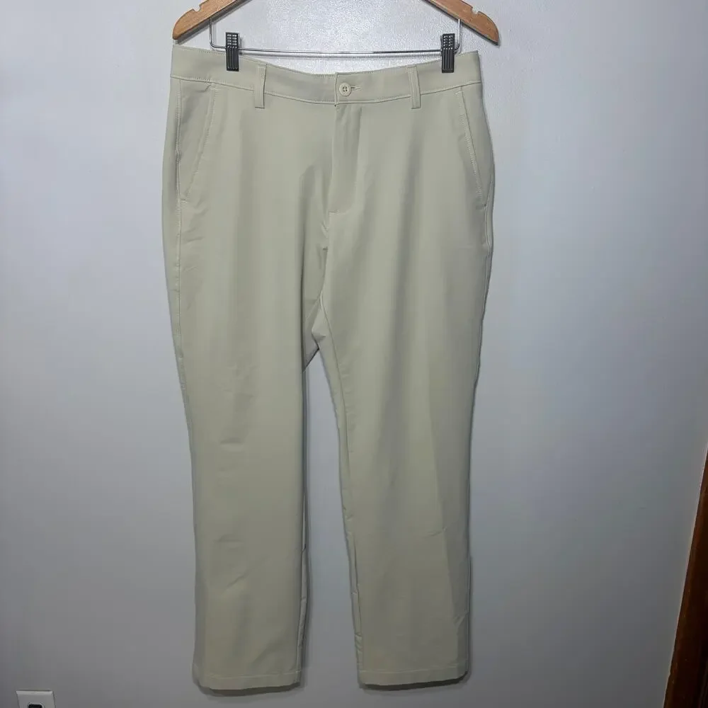 Under Armour Pants UA Tech Golf Stone Stretch Wicking Casual Vacation 34/30